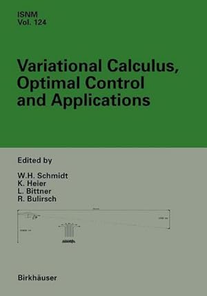 Seller image for Variational Calculus, Optimal Control and Applications for sale by BuchWeltWeit Ludwig Meier e.K.