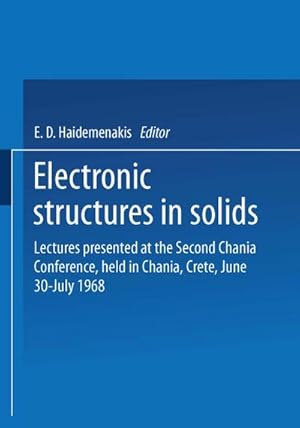 Imagen del vendedor de Electronic Structures in Solids a la venta por BuchWeltWeit Ludwig Meier e.K.