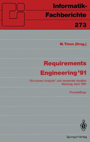 Immagine del venditore per Requirements Engineering 91 venduto da BuchWeltWeit Ludwig Meier e.K.