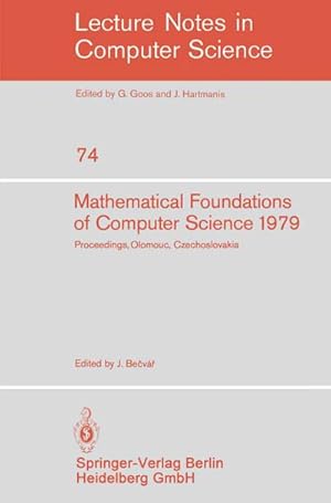Seller image for Mathematical Foundations of Computer Science 1979 for sale by BuchWeltWeit Ludwig Meier e.K.