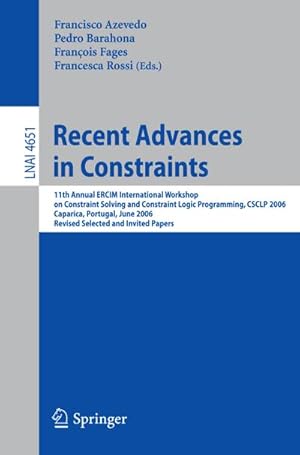 Seller image for Recent Advances in Constraints for sale by BuchWeltWeit Ludwig Meier e.K.