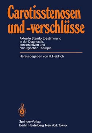 Imagen del vendedor de Carotisstenosen und -verschlsse a la venta por BuchWeltWeit Ludwig Meier e.K.