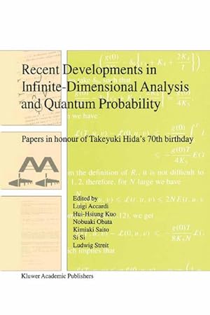 Immagine del venditore per Recent Developments in Infinite-Dimensional Analysis and Quantum Probability venduto da BuchWeltWeit Ludwig Meier e.K.