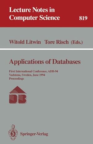 Bild des Verkufers fr Applications of Databases zum Verkauf von BuchWeltWeit Ludwig Meier e.K.