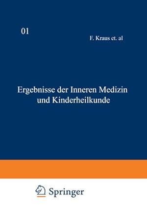 Imagen del vendedor de Ergebnisse der inneren Medizin und Kinderheilkunde a la venta por BuchWeltWeit Ludwig Meier e.K.