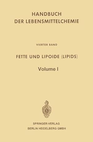 Seller image for Fette und Lipoide (Lipids) for sale by BuchWeltWeit Ludwig Meier e.K.