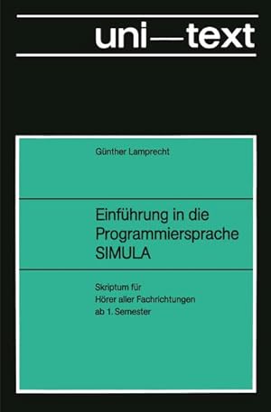 Seller image for Einfhrung in die Programmiersprache SIMULA for sale by BuchWeltWeit Ludwig Meier e.K.