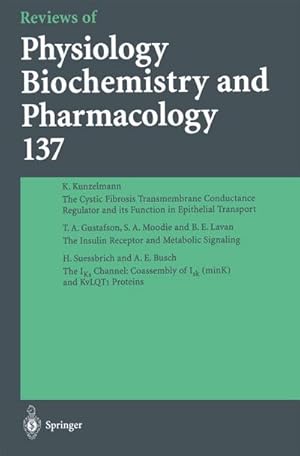 Image du vendeur pour Reviews of Physiology, Biochemistry and Pharmacology mis en vente par BuchWeltWeit Ludwig Meier e.K.