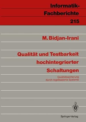 Immagine del venditore per Qualitt und Testbarkeit hochintegrierter Schaltungen venduto da BuchWeltWeit Ludwig Meier e.K.