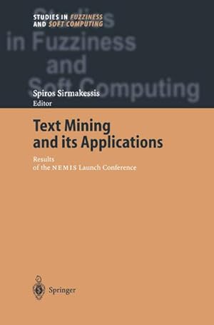 Seller image for Text Mining and its Applications for sale by BuchWeltWeit Ludwig Meier e.K.