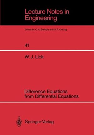 Image du vendeur pour Difference Equations from Differential Equations mis en vente par BuchWeltWeit Ludwig Meier e.K.