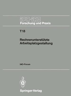 Seller image for Rechneruntersttzte Arbeitsplatzgestaltung for sale by BuchWeltWeit Ludwig Meier e.K.