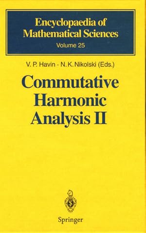 Imagen del vendedor de Commutative Harmonic Analysis II a la venta por BuchWeltWeit Ludwig Meier e.K.