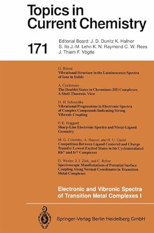 Seller image for Electronic and Vibronic Spectra of Transition Metal Complexes I for sale by BuchWeltWeit Ludwig Meier e.K.