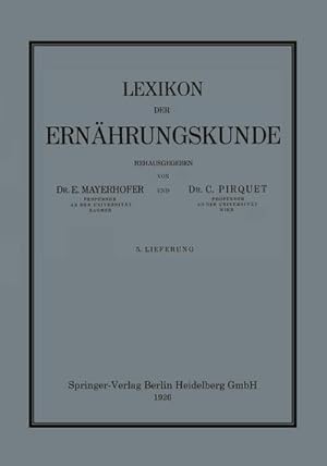 Bild des Verkufers fr Lexikon der Ernhrungskunde zum Verkauf von BuchWeltWeit Ludwig Meier e.K.