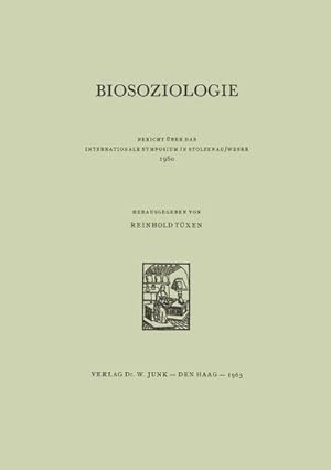 Image du vendeur pour Biosoziologie mis en vente par BuchWeltWeit Ludwig Meier e.K.