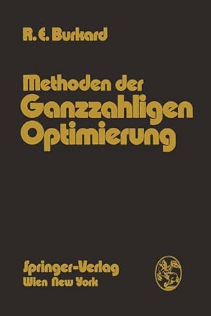 Imagen del vendedor de Methoden der Ganzzahligen Optimierung a la venta por BuchWeltWeit Ludwig Meier e.K.