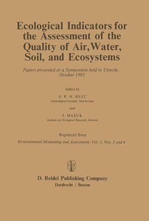 Immagine del venditore per Ecological Indicators for the Assessment of the Quality of Air, Water, Soil, and Ecosystems venduto da BuchWeltWeit Ludwig Meier e.K.
