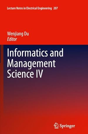 Image du vendeur pour Informatics and Management Science IV mis en vente par BuchWeltWeit Ludwig Meier e.K.