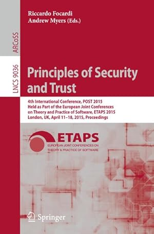 Bild des Verkufers fr Principles of Security and Trust zum Verkauf von BuchWeltWeit Ludwig Meier e.K.