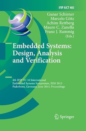 Seller image for Embedded Systems: Design, Analysis and Verification for sale by BuchWeltWeit Ludwig Meier e.K.
