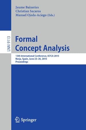 Bild des Verkufers fr Formal Concept Analysis zum Verkauf von BuchWeltWeit Ludwig Meier e.K.