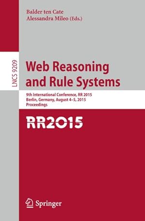 Seller image for Web Reasoning and Rule Systems for sale by BuchWeltWeit Ludwig Meier e.K.