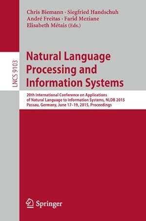 Seller image for Natural Language Processing and Information Systems for sale by BuchWeltWeit Ludwig Meier e.K.