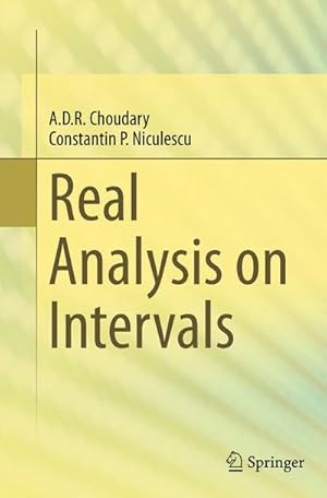 Imagen del vendedor de Real Analysis on Intervals a la venta por BuchWeltWeit Ludwig Meier e.K.