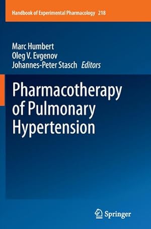 Immagine del venditore per Pharmacotherapy of Pulmonary Hypertension venduto da BuchWeltWeit Ludwig Meier e.K.