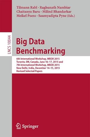 Seller image for Big Data Benchmarking for sale by BuchWeltWeit Ludwig Meier e.K.
