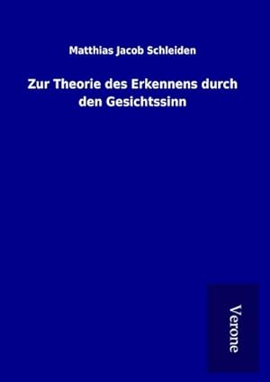 Immagine del venditore per Zur Theorie des Erkennens durch den Gesichtssinn venduto da BuchWeltWeit Ludwig Meier e.K.