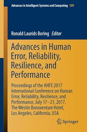 Seller image for Advances in Human Error, Reliability, Resilience, and Performance for sale by BuchWeltWeit Ludwig Meier e.K.