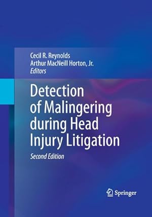 Immagine del venditore per Detection of Malingering during Head Injury Litigation venduto da BuchWeltWeit Ludwig Meier e.K.