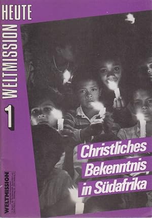 Image du vendeur pour Weltmission heute, Nr. 1. Christliches Bekenntnis in Sdafrika. Hg. Evangelisches Missionswerk im Bereich der Bundesrepublik Deutschland und Berlin West e.V. mis en vente par Fundus-Online GbR Borkert Schwarz Zerfa