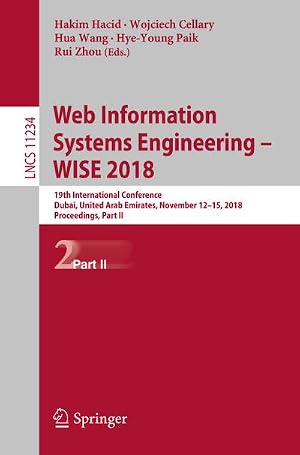 Imagen del vendedor de Web Information Systems Engineering � WISE 2018 a la venta por BuchWeltWeit Ludwig Meier e.K.