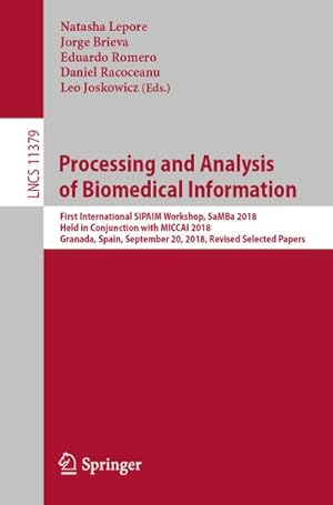 Immagine del venditore per Processing and Analysis of Biomedical Information venduto da BuchWeltWeit Ludwig Meier e.K.