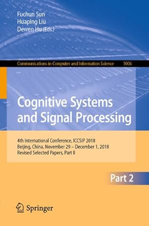 Immagine del venditore per Cognitive Systems and Signal Processing venduto da BuchWeltWeit Ludwig Meier e.K.