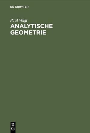 Seller image for Analytische Geometrie for sale by BuchWeltWeit Ludwig Meier e.K.
