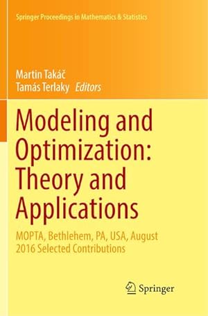 Bild des Verkufers fr Modeling and Optimization: Theory and Applications zum Verkauf von BuchWeltWeit Ludwig Meier e.K.