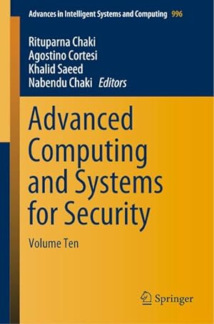 Seller image for Advanced Computing and Systems for Security for sale by BuchWeltWeit Ludwig Meier e.K.