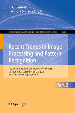 Seller image for Recent Trends in Image Processing and Pattern Recognition for sale by BuchWeltWeit Ludwig Meier e.K.
