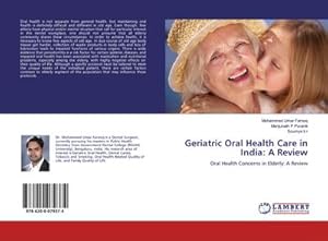 Bild des Verkufers fr Geriatric Oral Health Care in India: A Review zum Verkauf von BuchWeltWeit Ludwig Meier e.K.