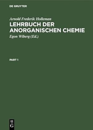Seller image for Lehrbuch der anorganischen Chemie for sale by BuchWeltWeit Ludwig Meier e.K.