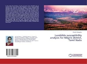 Imagen del vendedor de Landslide susceptibility analysis for Nilgiris district, Tamil Nadu a la venta por BuchWeltWeit Ludwig Meier e.K.