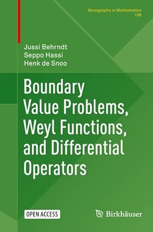Immagine del venditore per Boundary Value Problems, Weyl Functions, and Differential Operators venduto da BuchWeltWeit Ludwig Meier e.K.
