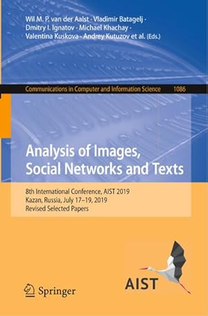 Imagen del vendedor de Analysis of Images, Social Networks and Texts a la venta por BuchWeltWeit Ludwig Meier e.K.