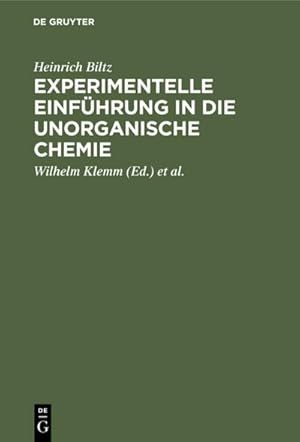 Imagen del vendedor de Experimentelle Einfhrung in die unorganische Chemie a la venta por BuchWeltWeit Ludwig Meier e.K.