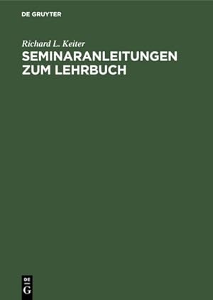 Seller image for Seminaranleitungen zum Lehrbuch for sale by BuchWeltWeit Ludwig Meier e.K.