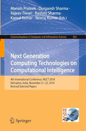 Bild des Verkufers fr Next Generation Computing Technologies on Computational Intelligence zum Verkauf von BuchWeltWeit Ludwig Meier e.K.